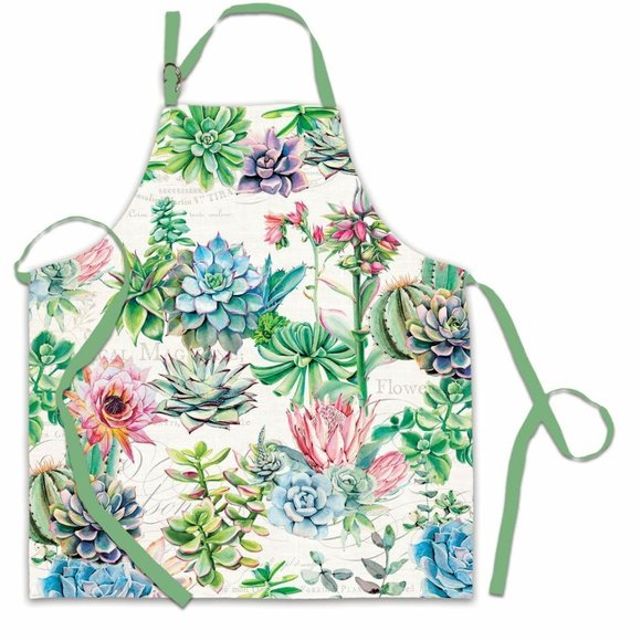 Michel Design Works Cotton Apron Pink Cactus NWT - Picture 1 of 2